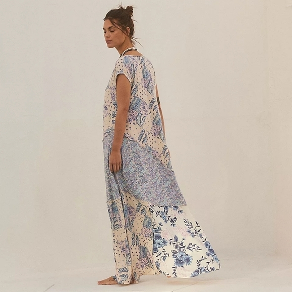 Free People Desert Flower Patched Maxi Dress size S NWT - Picture 3 of 12